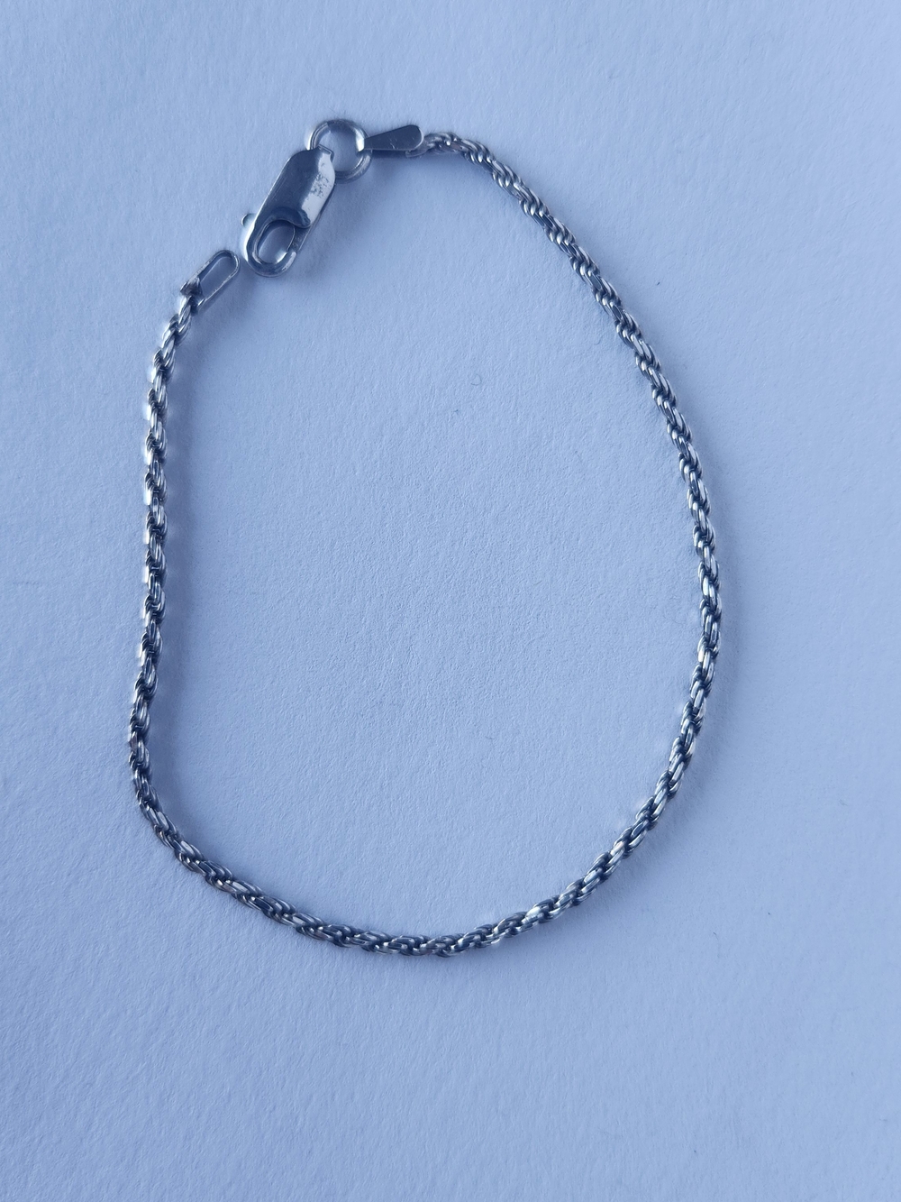 Sterling Silver Rope Chain Bracelet